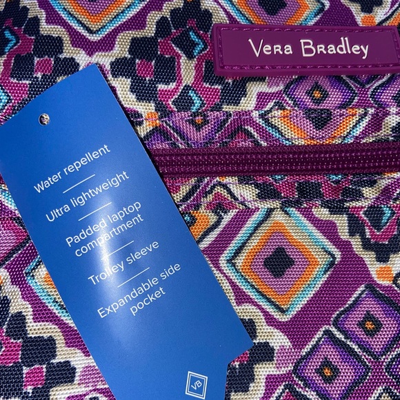 🎉 2x HP! NEW Vera Bradley Lighten Up Grand Backpack - Dream Diamonds Purple - Picture 11 of 11